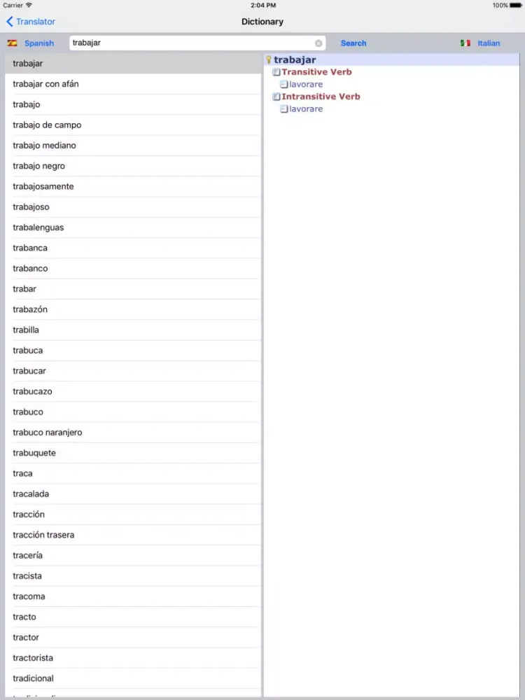 Screenshot di Offline Translator It-Es iPad 