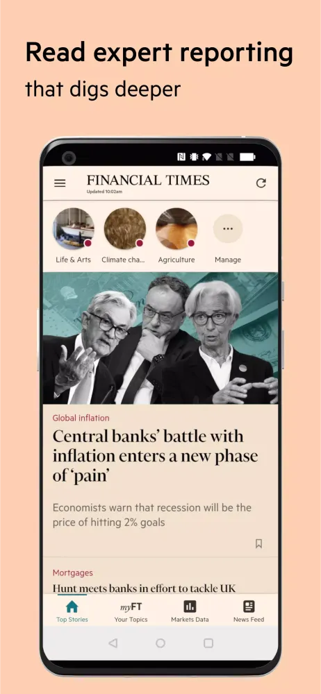 Capturas de pantalla de Financial Times: Business News