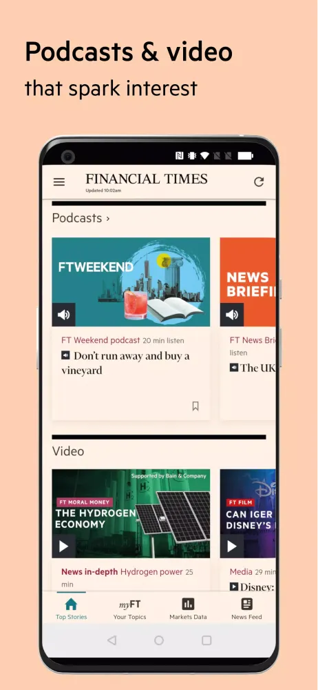 Capturas de pantalla de Financial Times: Business News