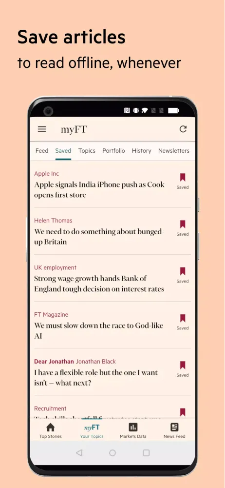 Capturas de pantalla de Financial Times: Business News