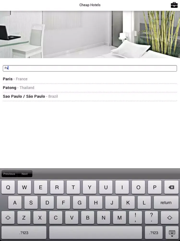 ภาพหน้าจอของ Cheap Hotels Booking System iPad 