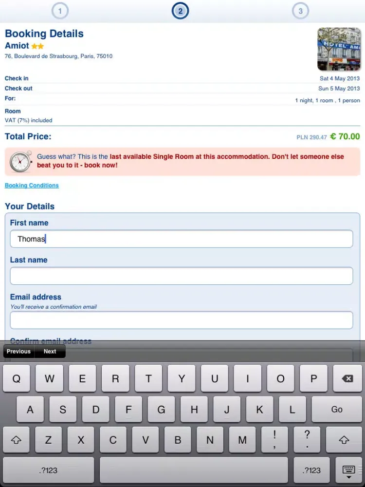 ภาพหน้าจอของ Cheap Hotels Booking System iPad 