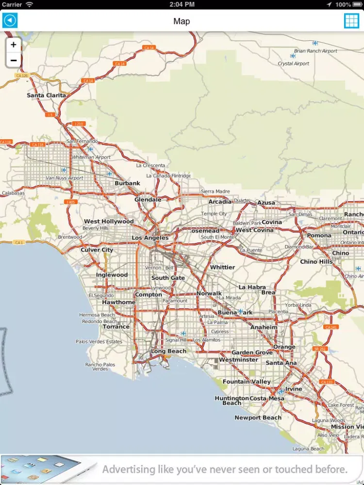 California offline map and guide (FREE edition) iPad  Screenshots