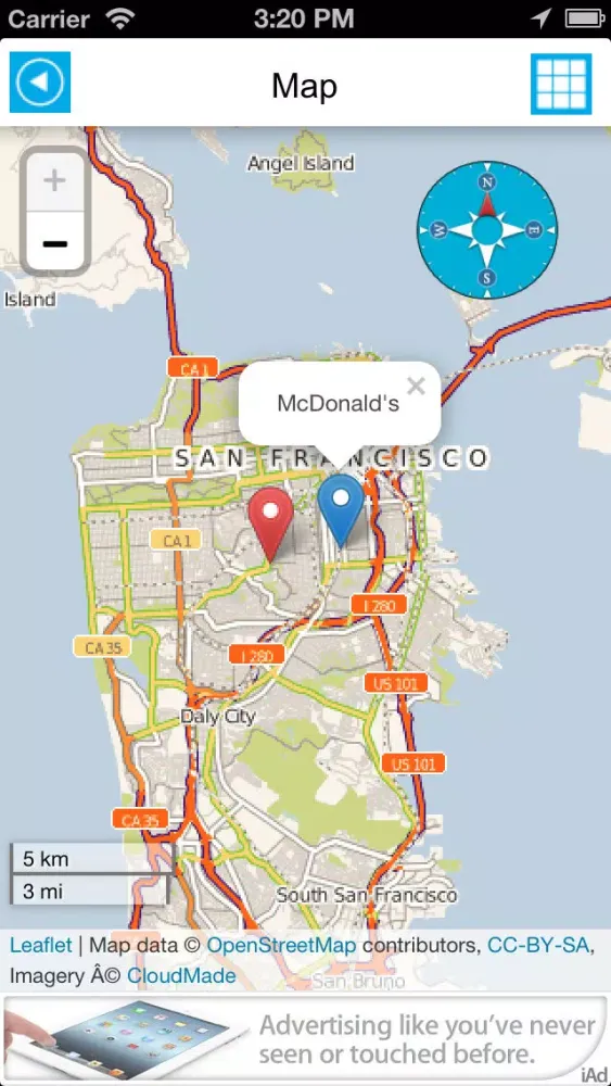 California offline map and guide (FREE edition) Screenshots