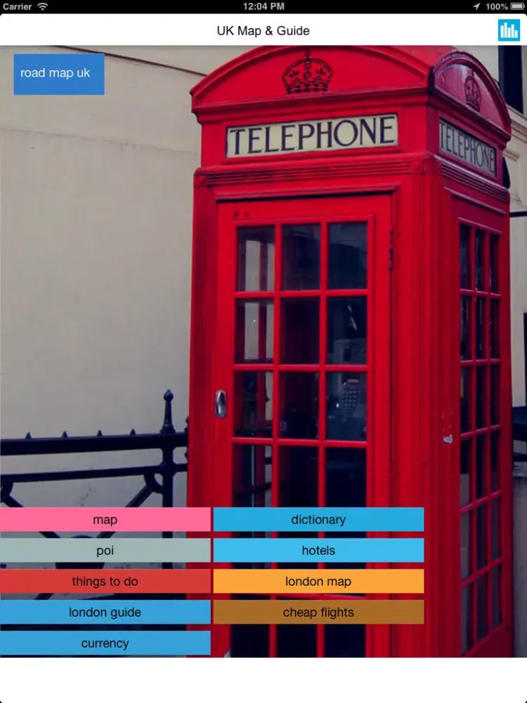 ภาพหน้าจอของ England (United Kingdom) offline road map. Great Britain Free Guide iPad 