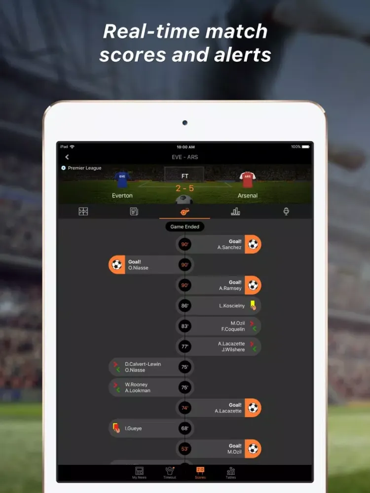 ภาพหน้าจอของ 90min - Arsenal FC Edition iPad 
