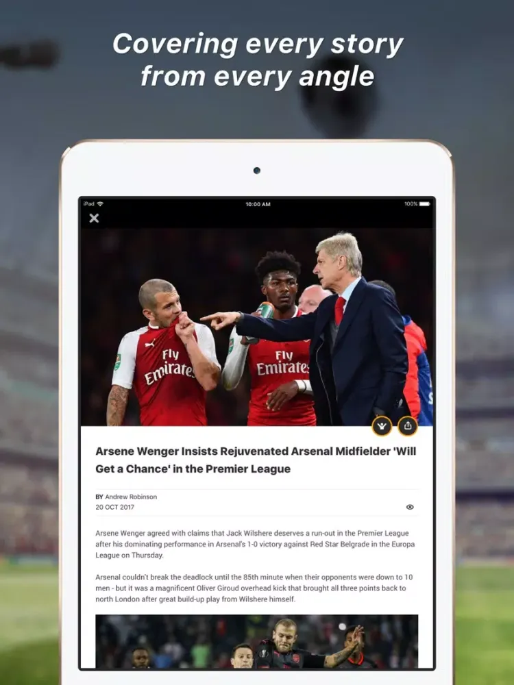 ภาพหน้าจอของ 90min - Arsenal FC Edition iPad 