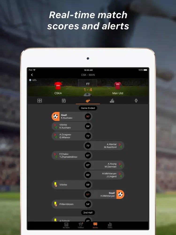 Ảnh chụp màn hình của 90min - Live Scores & News iPad 