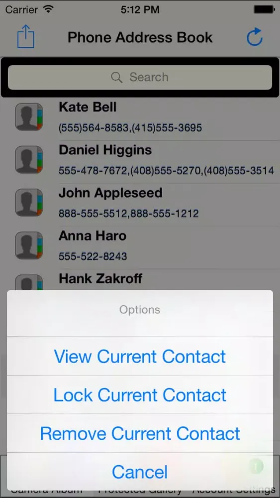 Contact Protection Screenshots