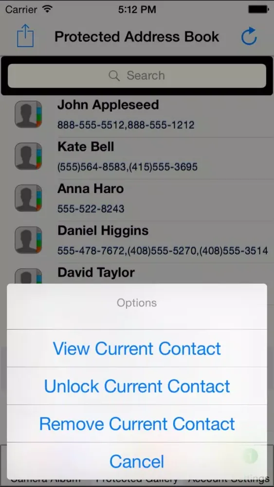 Contact Protection Screenshots
