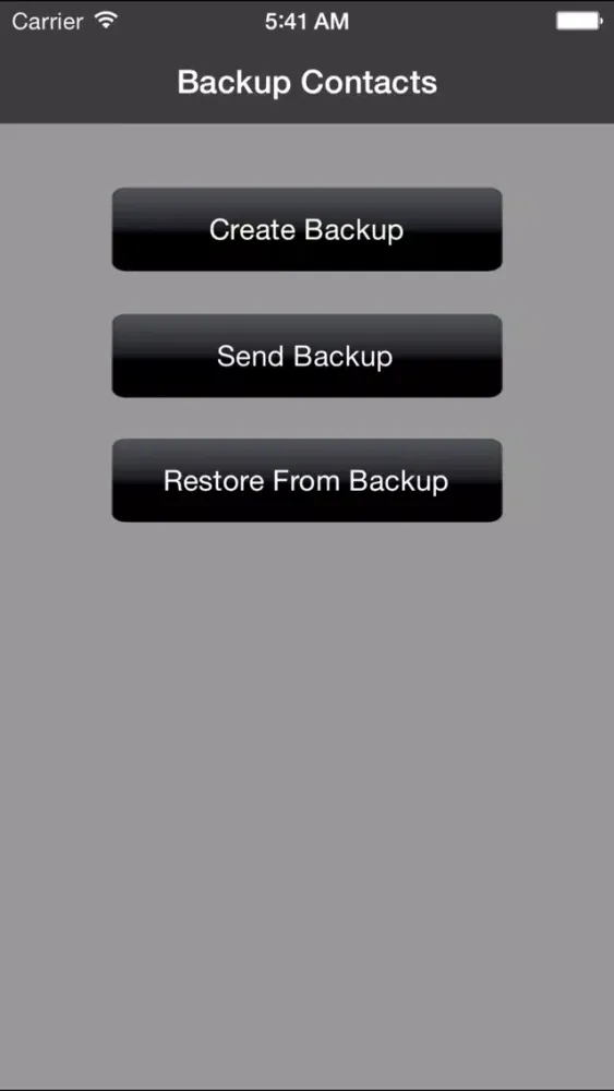 Zrzuty ekranu Backup of Contacts