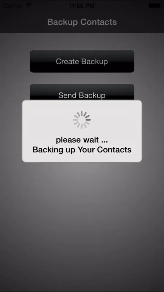 Zrzuty ekranu Backup of Contacts