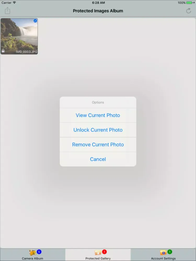 iGallery Protection iPad  Screenshots