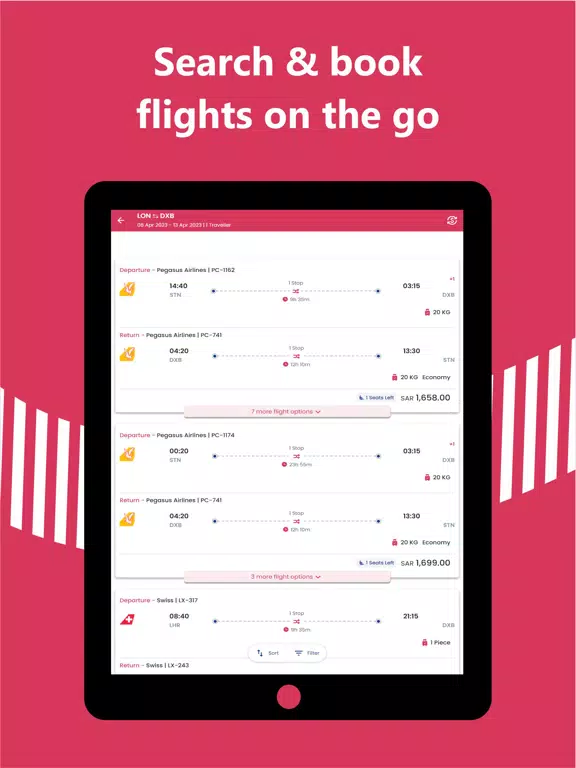 Flyday - فلاي دي iPad  سکرین شاٹس