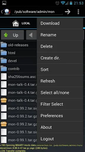 FtpCafe FTP Client Screenshots