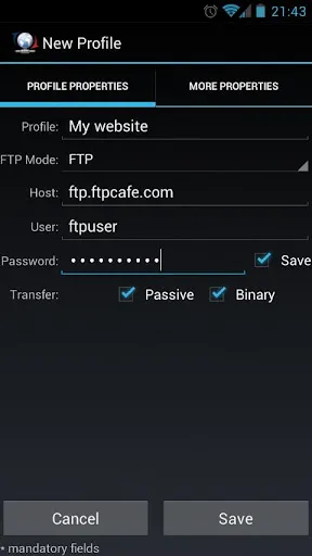 FtpCafe FTP Client Screenshots