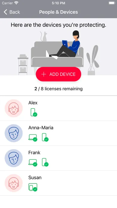 Zrzuty ekranu Secure by Frontier