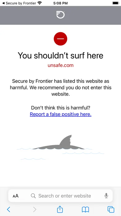 Zrzuty ekranu Secure by Frontier