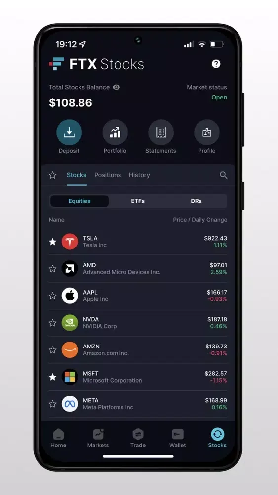 Ảnh chụp màn hình của FTX.US Pro: Trade Crypto