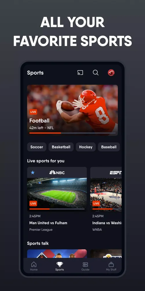 Fubo: Watch Live TV & Sports スクリーンショット