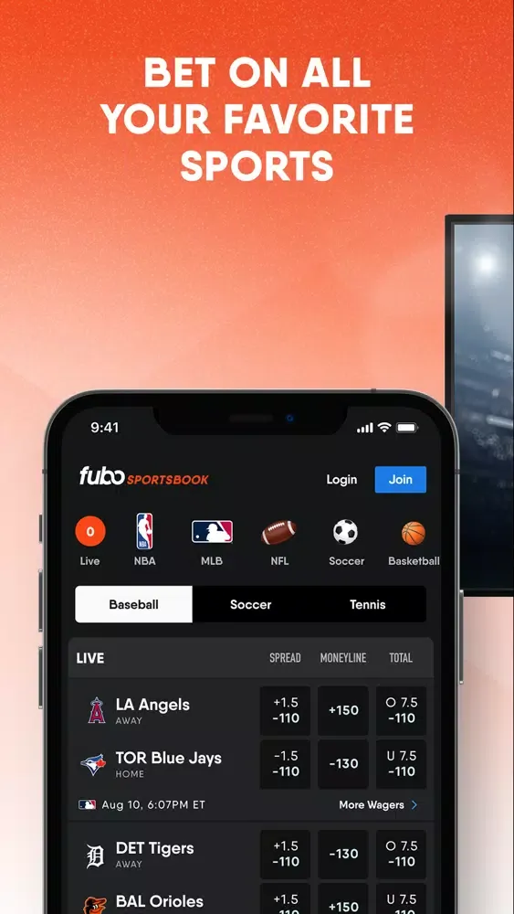 Tangkapan skrin Fubo Sportsbook: AZ & IA