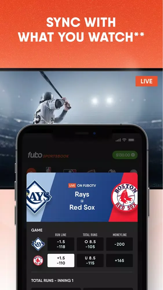 Tangkapan skrin Fubo Sportsbook: AZ & IA