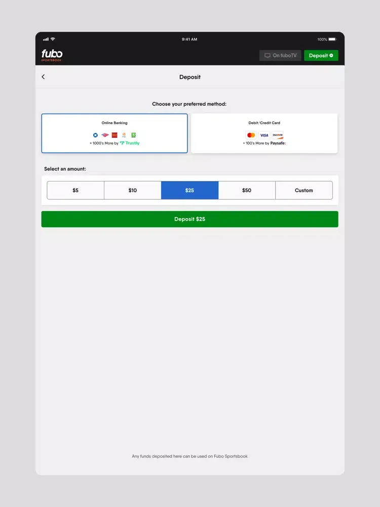 تصاویر Fubo Sportsbook: Live Bets iPad 