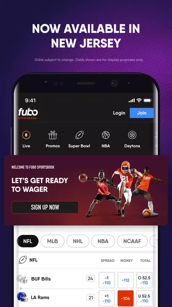 تصاویر Fubo Sportsbook: Live Bets