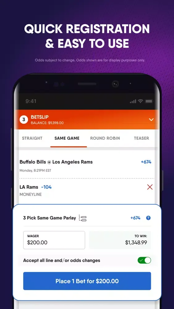 تصاویر Fubo Sportsbook: Live Bets