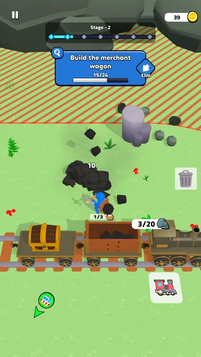 Capturas de tela do Railway Gatherer