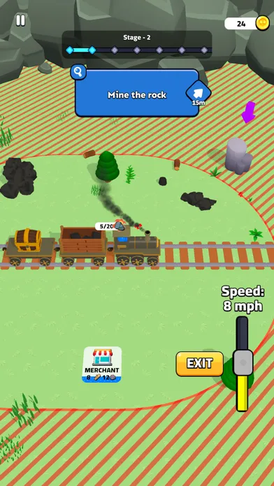 Capturas de tela do Railway Gatherer