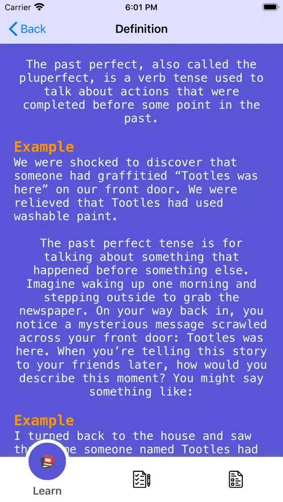 Zrzuty ekranu Learn-Past-Perfect-English