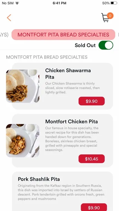 Captures d'écran de Montfort Mediterranean Cuisine