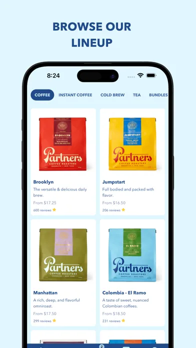 Partners Coffee: Order & Track Screenshots