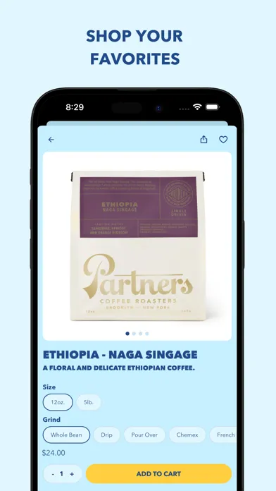 Partners Coffee: Order & Track Screenshots