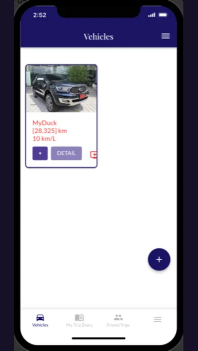 Tangkapan layar Fuel Manager - บันทึกน้ำมัน