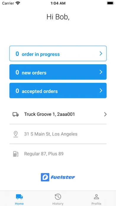 Tangkapan layar Fuelster Truck App for drivers