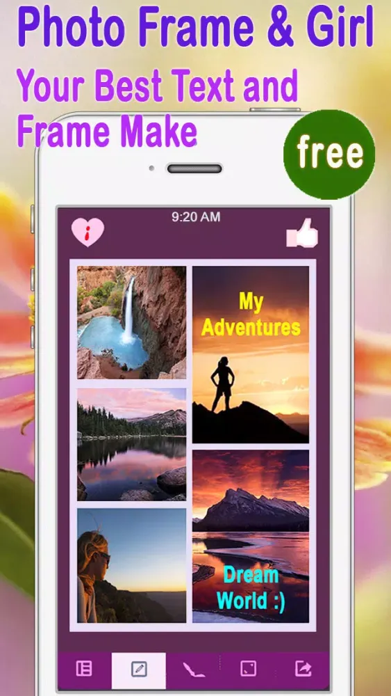 Ảnh chụp màn hình của PhotoFrame & Girl Edition - The Best Photo Frames and Text for Instagram
