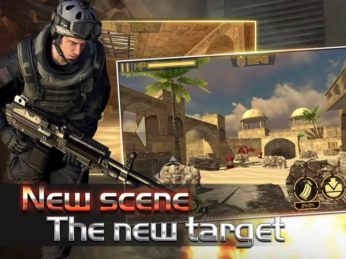 Tangkapan layar Commando Shooter : Frontline - free fps shooting game iPad 