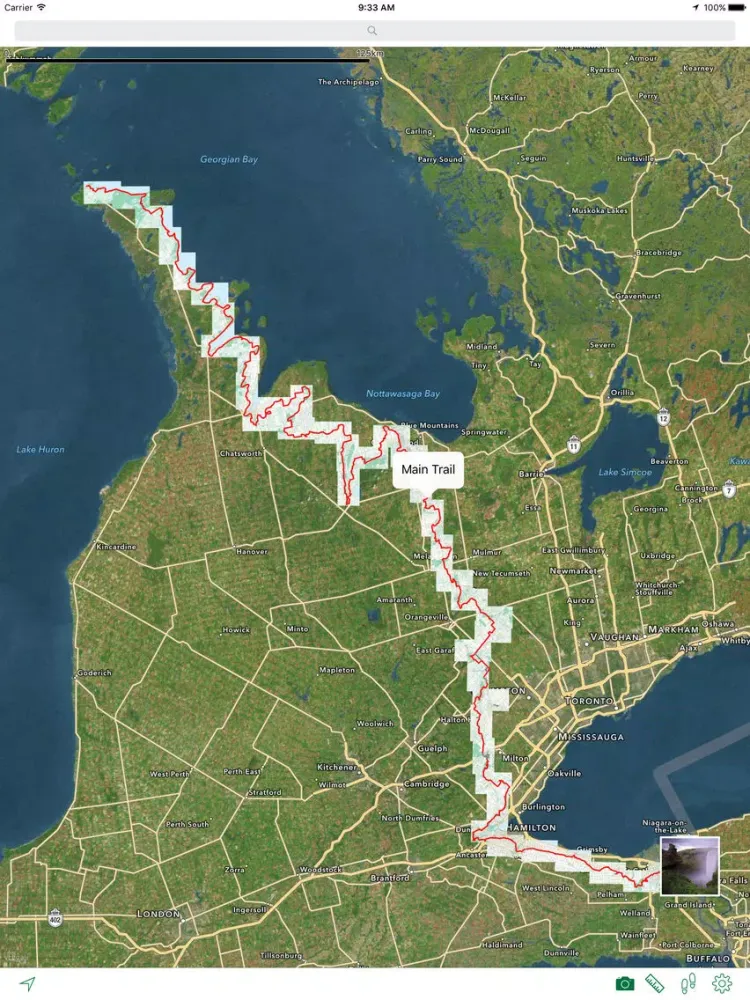 Capturas de tela do The Bruce Trail iPad 