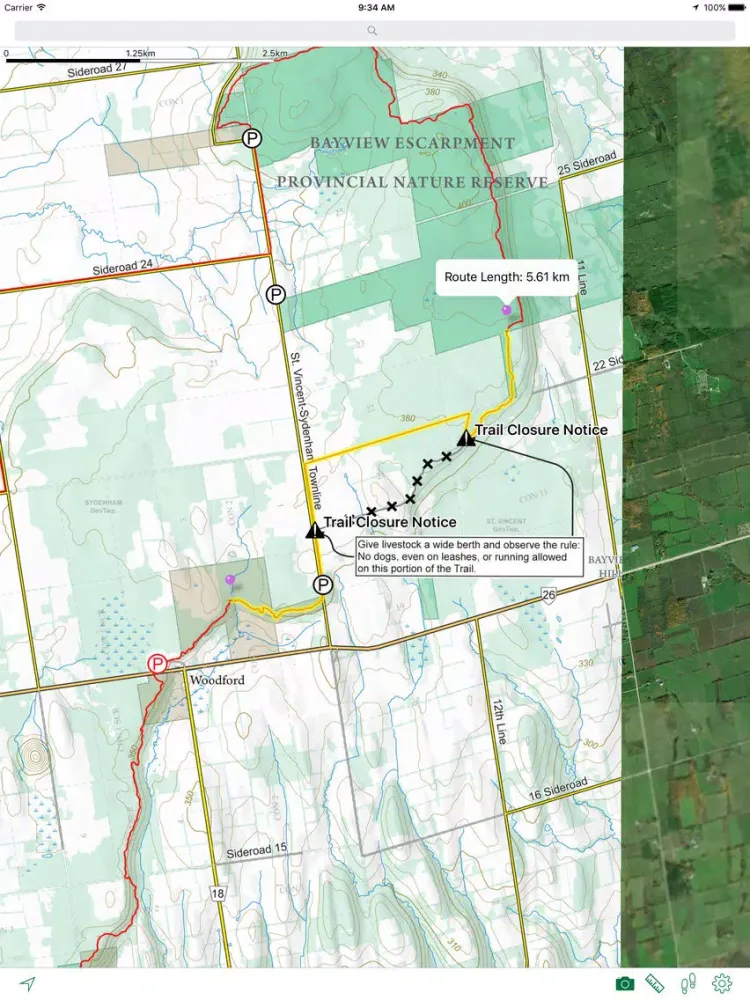 Capturas de tela do The Bruce Trail iPad 