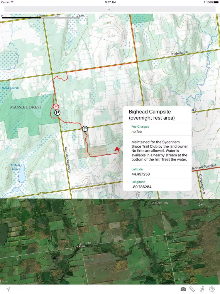 Capturas de tela do The Bruce Trail iPad 
