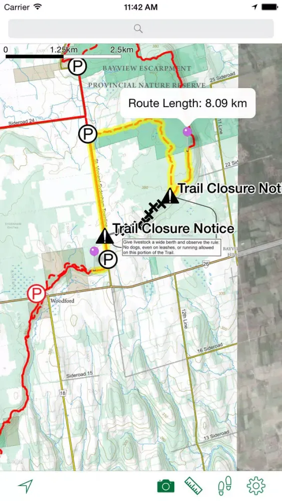 Capturas de tela do The Bruce Trail