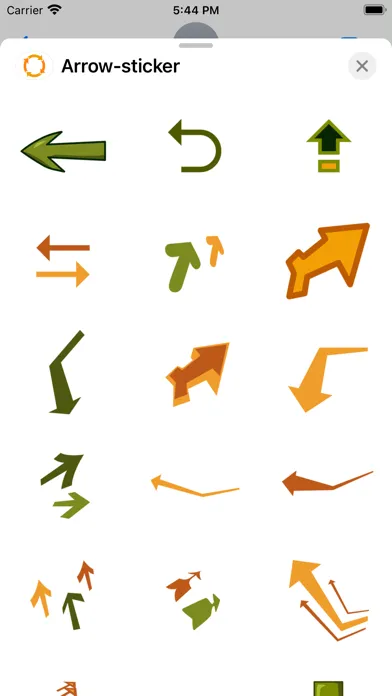 Zrzuty ekranu Arrow sticker