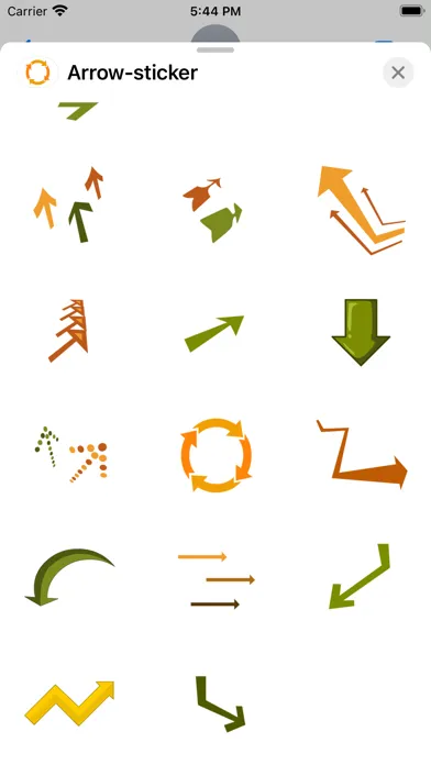 Zrzuty ekranu Arrow sticker