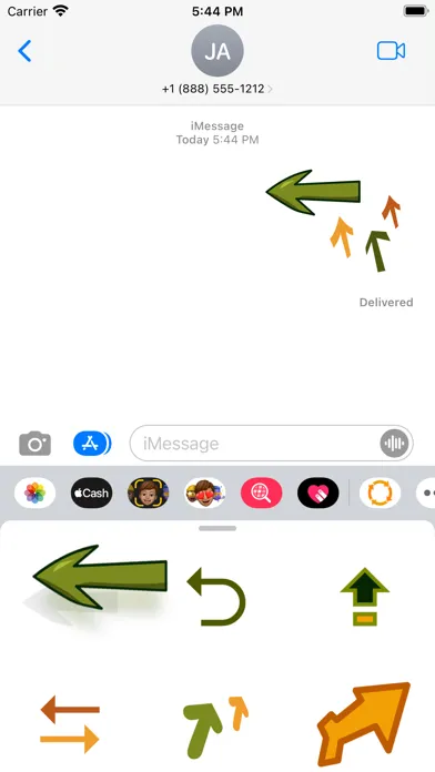 Zrzuty ekranu Arrow sticker
