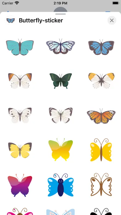 Zrzuty ekranu Pop and chic butterfly sticker