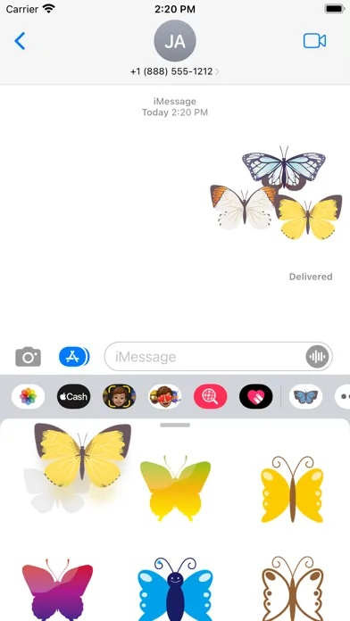 Zrzuty ekranu Pop and chic butterfly sticker