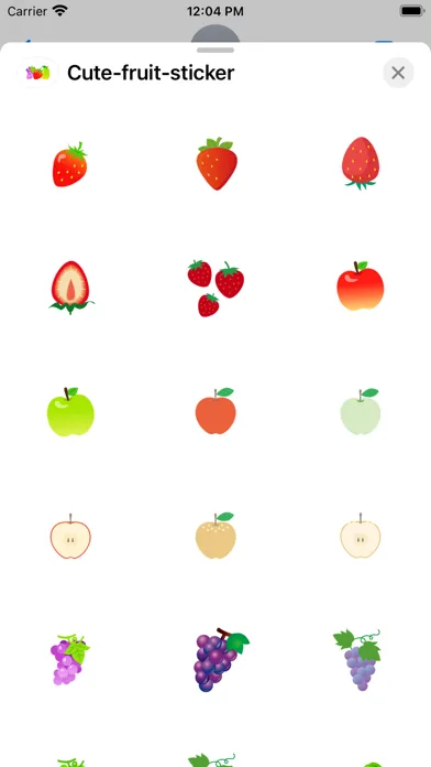 Cute fruit sticker 스크린샷