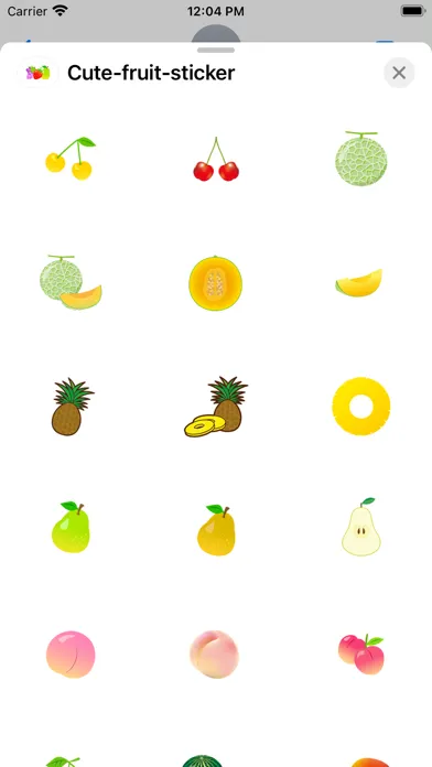 Cute fruit sticker 스크린샷
